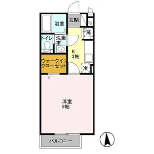 グランモア柳川C【2階】の間取り