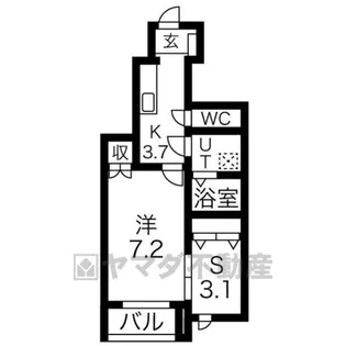プレジデント桜【1階】の間取り