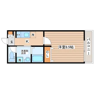 ボヌール富沢【1階】の間取り