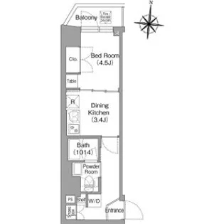 コンフォリア・リヴ木場EASTI【2階】の間取り