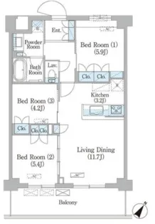 NIIYA平和台【1階】の間取り
