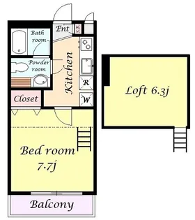 メゾン・ヴェルデ【2階】の間取り