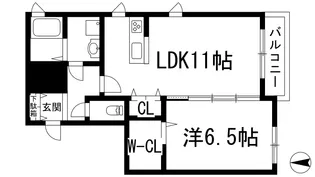 シャーメゾンカストル【1階】の間取り