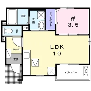 クレストタウン II【1階】の間取り