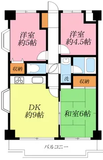 ロイヤルパレス中川【4階】の間取り