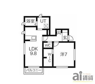 アドバンス霞 東棟【1階】の間取り