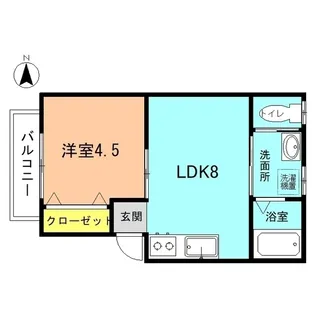 ロードスターイシハラ【1階】の間取り