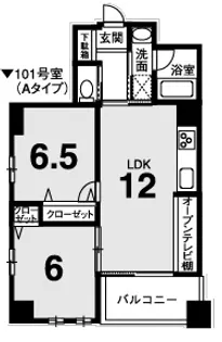 WAVES北町【5階】の間取り