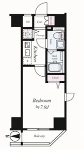 ジーベック木場【6階】の間取り