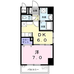 シティ フラット【3階】の間取り