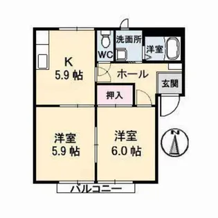 カーサ ツインクル I棟【1階】の間取り
