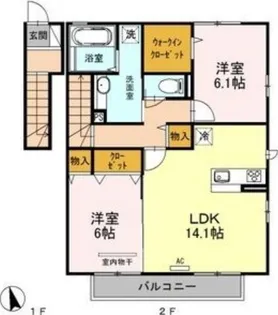 得蔵 弐番館【2階】の間取り