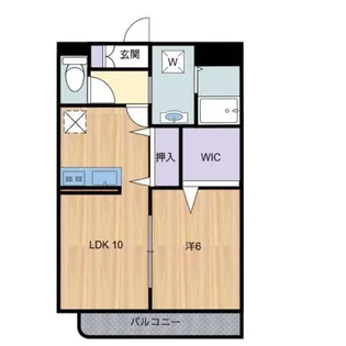 レユスイート【4階】の間取り
