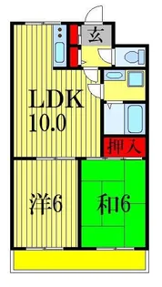 ヴィラ鎌ヶ谷【6階】の間取り