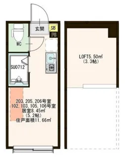 ハーモニーテラス上板橋【2階】の間取り