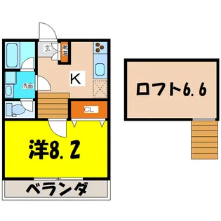 プラムハイツA【2階】の間取り