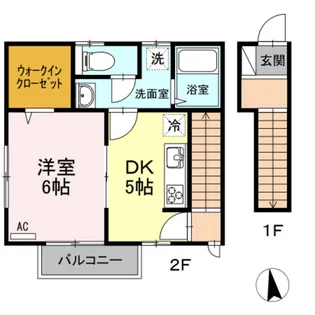 ヒルズ新宮苑【2階】の間取り