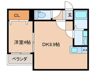 Grand palace 六本松C【1階】の間取り