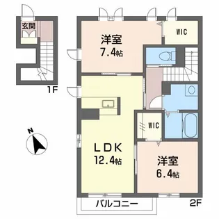 シャーメゾン城西【2階】の間取り