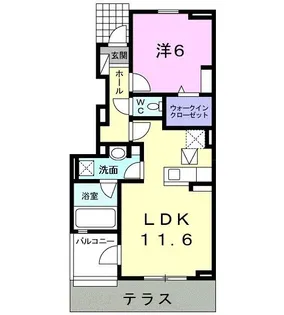 ル・ソレイユ上宿【1階】の間取り