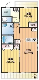 L’ensoleille【2階】の間取り