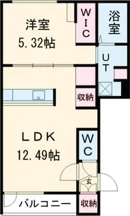 ネコフィーノ旭町I【2階】の間取り