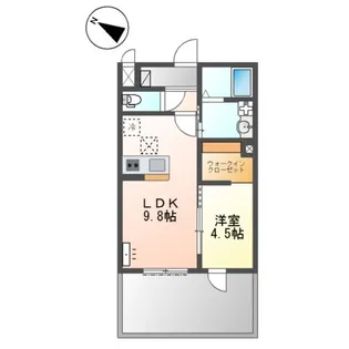 トレジャー東加古川【1階】の間取り