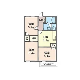 パークヒルB【2階】の間取り