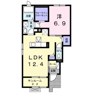 メゾン・ループ【1階】の間取り