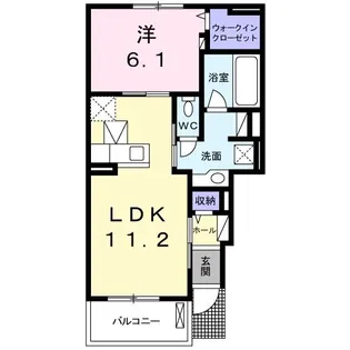 ジャルディーノIII【1階】の間取り