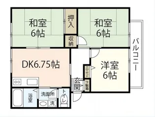 パストラル隅の浜 A棟【2階】の間取り