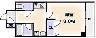 コーポラスたつみ【4階】の間取り