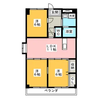 グリーンヒル大和II【3階】の間取り