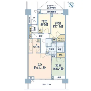 二子玉川ライズ タワー&レジデンス レジデンスアクア【5階】の間取り