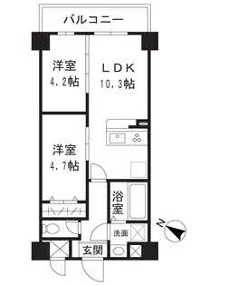 Polaris Stage Mizonokuchi【2階】の間取り