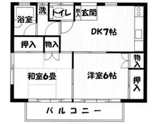 清水ハイツ【2階】の間取り