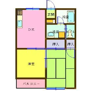 アルベ一之江【2階】の間取り
