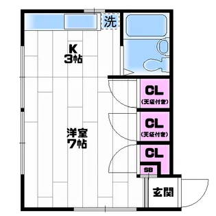 悠ハイツA【2階】の間取り