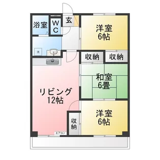 タウンコートくごさき【2階】の間取り
