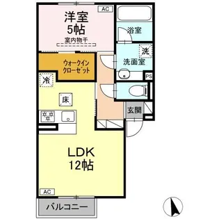 パルミエ III【1階】の間取り