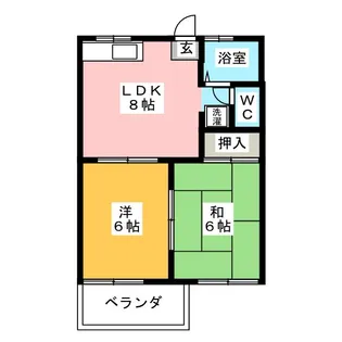 CASA KITO B棟【2階】の間取り