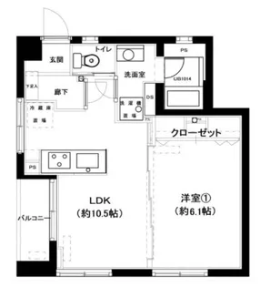 横浜ハイツ【5階】の間取り