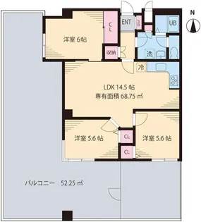 ハイツスモルカ【3階】の間取り