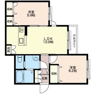 グラン・メゾン芝【2階】の間取り