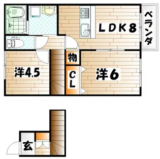 エルメゾン馬寄【2階】の間取り