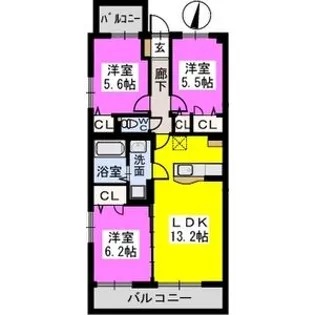 ラフィーネ【2階】の間取り