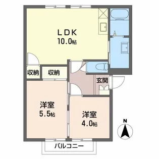 コート竹見ヶ丘【2階】の間取り