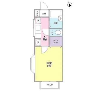シャルマンコート【2階】の間取り