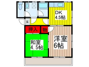 CORPRATE 北栄【1階】の間取り