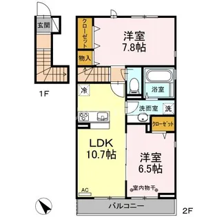 ラウレア瑞江【2階】の間取り